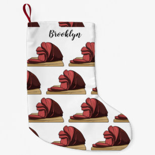 Ham cartoon illustration small christmas stocking