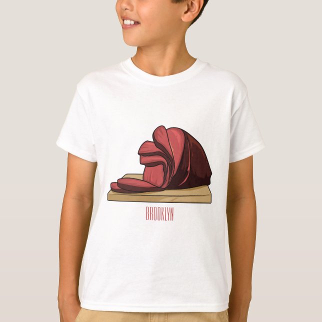 Ham cartoon illustration  T-Shirt (Front)