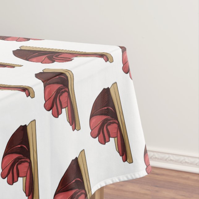 Ham cartoon illustration  tablecloth (In Situ)