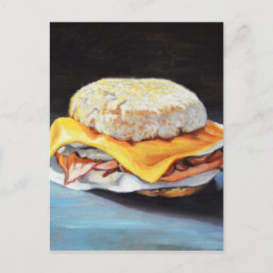 Ham, Egg and Cheese English Muffin Postcard