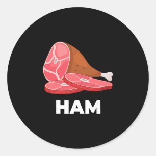 Ham Matching Dishes Food Costumes Christmas Thanks Classic Round Sticker