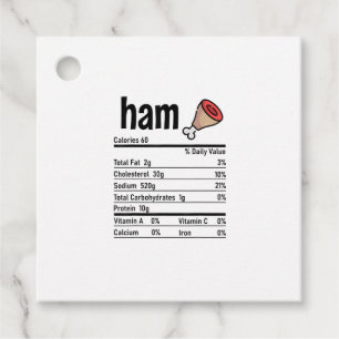 Ham Nutrition Facts Matching Family Thanksgiving A Favour Tags