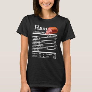 Ham Nutrition Thanksgiving Christmas Costume Food  T-Shirt