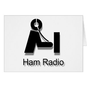 Ham Radio 3-D PlainLogo Blank Cards  to Customise