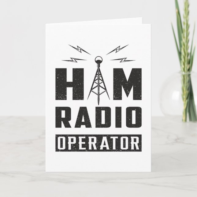 HAM Radio Amateur Frequency Operator Antenna Gift Card (Front)
