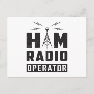 HAM Radio Amateur Frequency Operator Antenna Gift Postcard