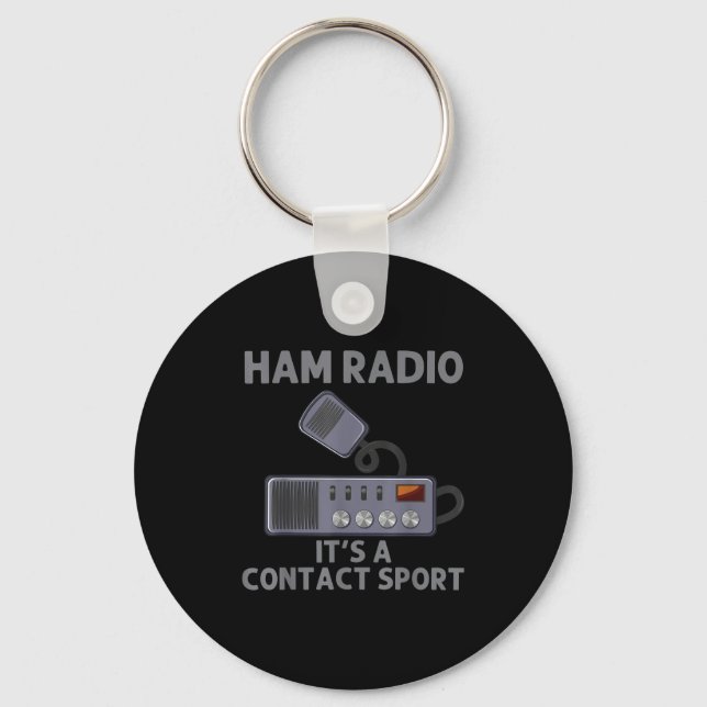 Ham Radio Art For Men Women Amateur Radio Operator Key Ring (Front)