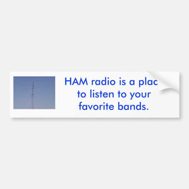 HAM radio bumper sticker (Front)