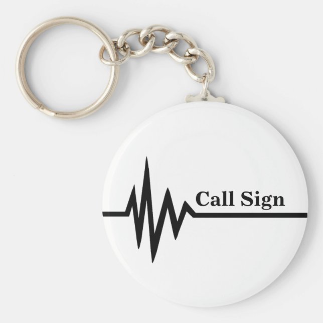 Ham Radio Call Sign Keychain (Front)