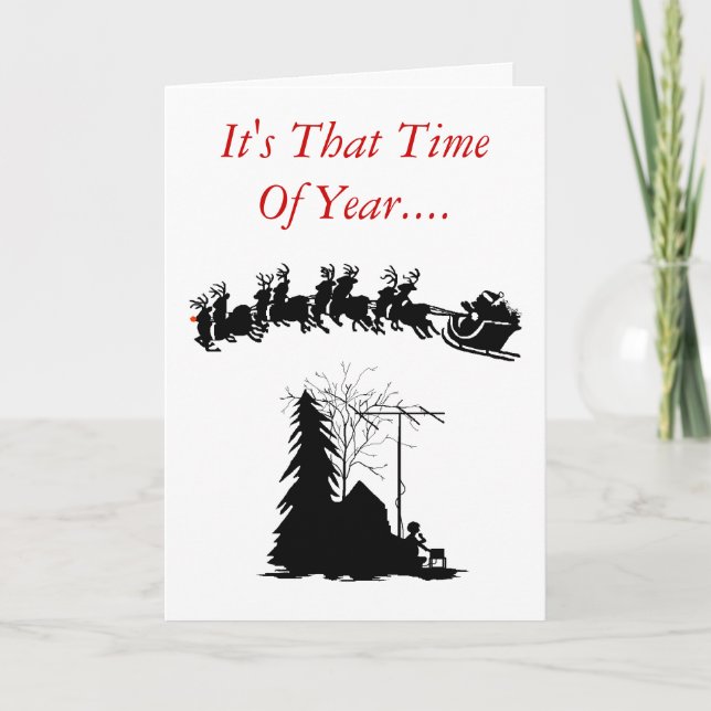 Ham Radio Christmas Card - Silhouette Ver. 1 (Front)