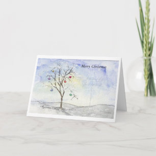 Ham Radio Christmas Tree Card with Greeting