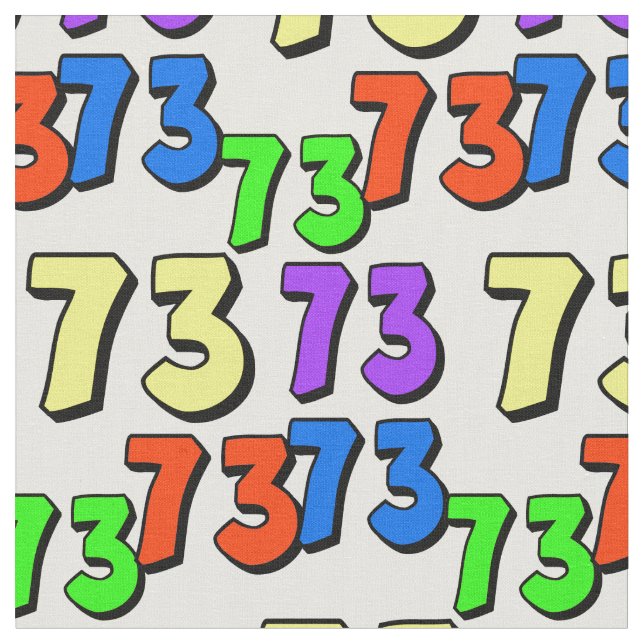 Ham Radio Colourful 73 Fabric (Close Up)