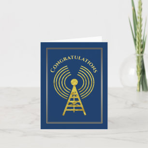 Ham Radio Congratulations Passing Exam Card       