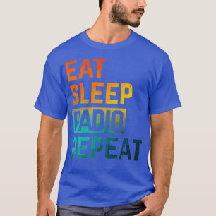 Ham Radio Eat Sleep Repeat Watercolor T-Shirt