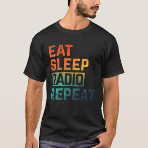 Ham Radio Eat Sleep Repeat Watercolour T-Shirt