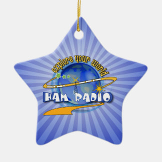 HAM RADIO - EXPLORE YOUR WORLD CERAMIC TREE DECORATION