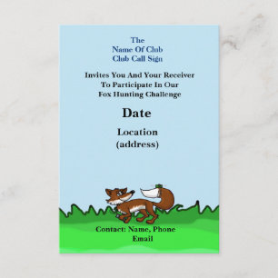 Ham Radio Fox Hunt Invitation (Customise It)