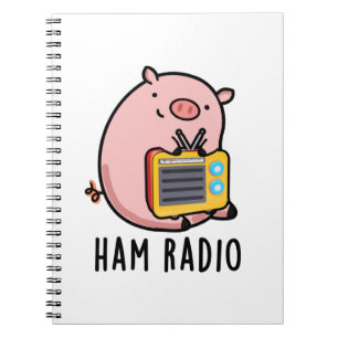 Ham Radio Funny Pig Pun Notebook