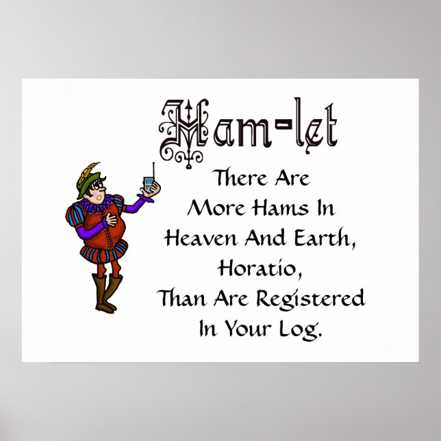 Ham Radio Hamlet Quote Log Book Redone Poster (Front)