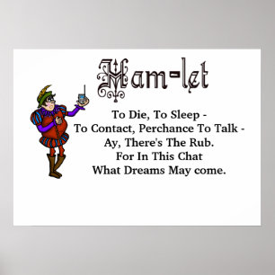 Ham Radio Hamlet "To Die To Sleep" Quote Poster