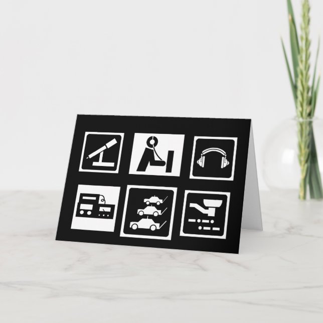 Ham radio Icons Blank Note or Greeting Card (Front)