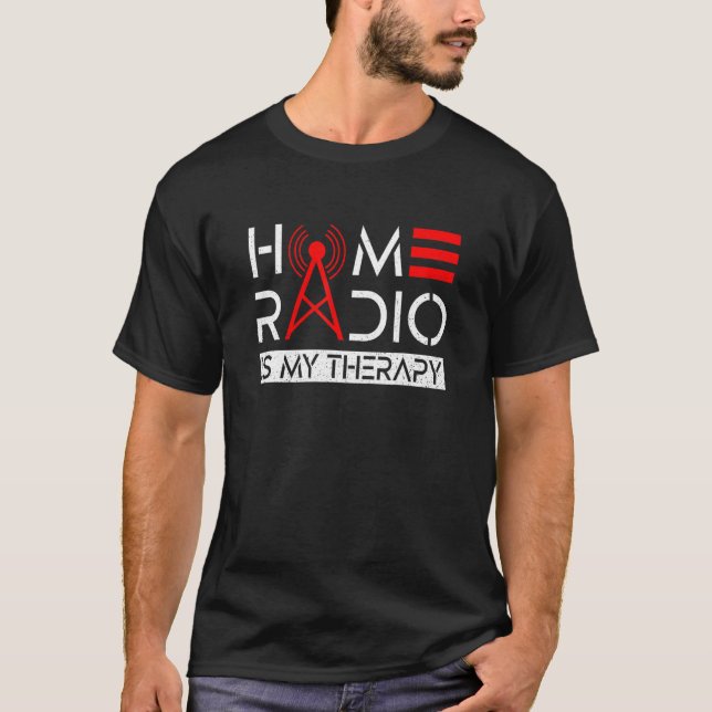 Ham Radio Is My Therapy  Ham Radio Operator Amateu T-Shirt (Front)
