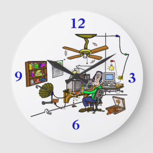 Ham Radio "Man Cave" Wall Clock.  Customise It! Large Clock