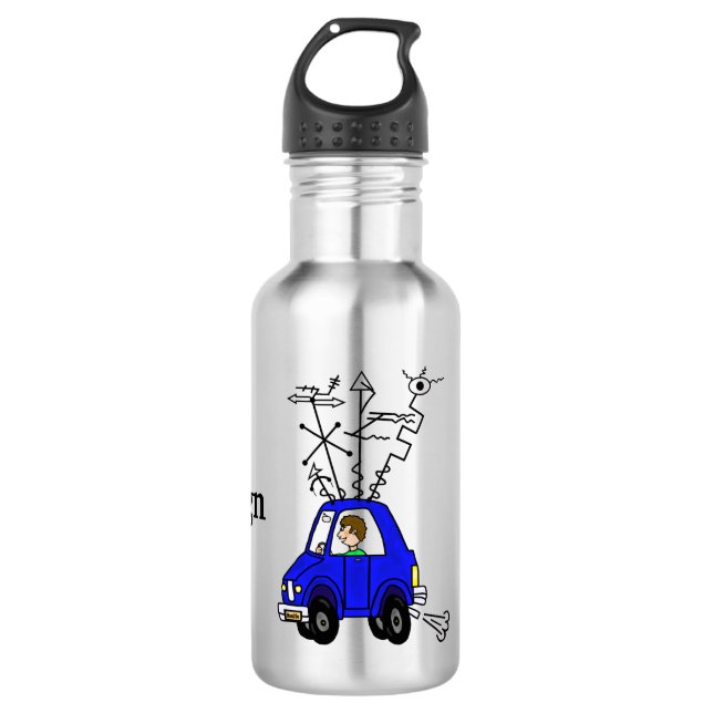Ham Radio Mobile Rig  24 oz 710 Ml Water Bottle (Front)