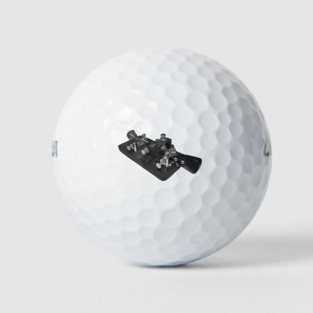Ham Radio Morse Code Key Golf Ball (Front)