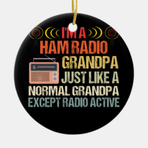 Ham Radio Operator Amateur Radio Father's Day Ceramic Ornament