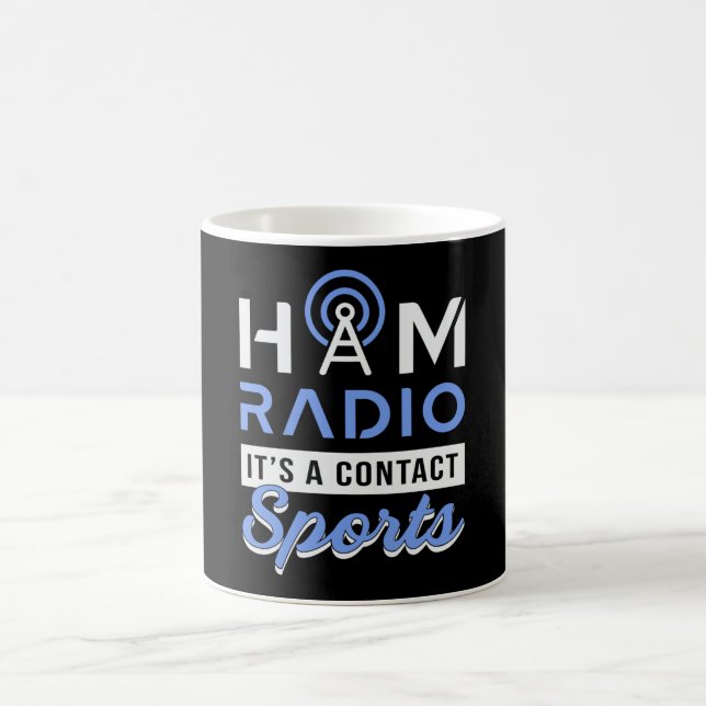 HAM Radio Operator Antenna Amateur Code Gift Idea Coffee Mug (Center)