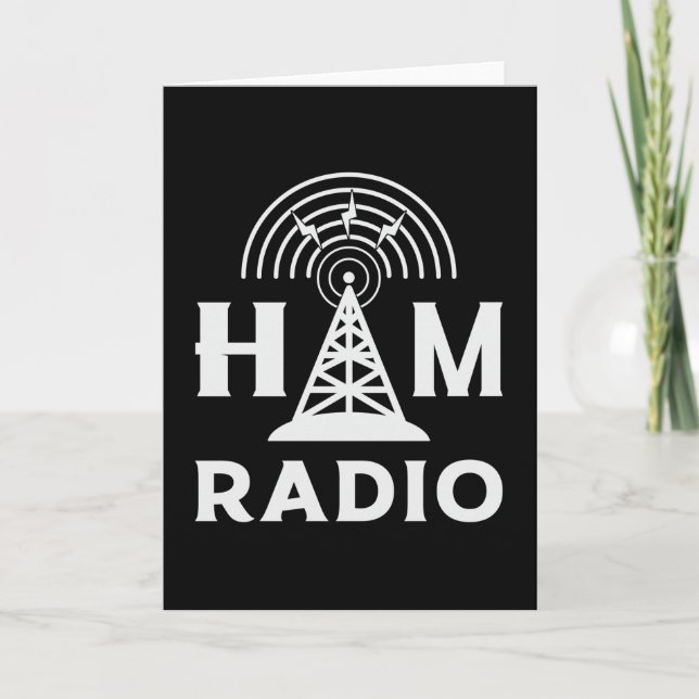 HAM Radio Operator Antenna Code Amateur Gift Idea Card (Front)