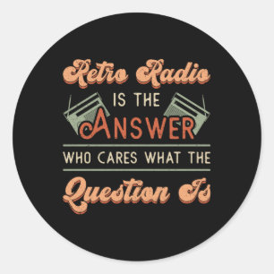 HAM Radio Operator Antenna Frequency Amateur Gift Classic Round Sticker