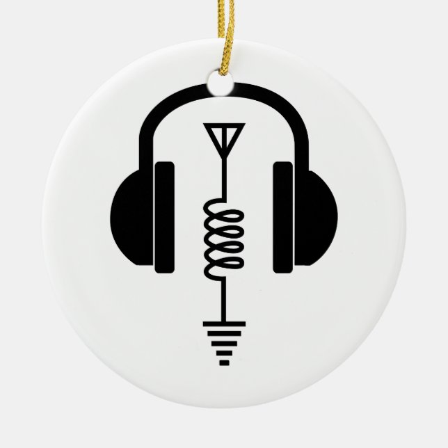 Ham Radio Operator Ceramic Ornament (Front)