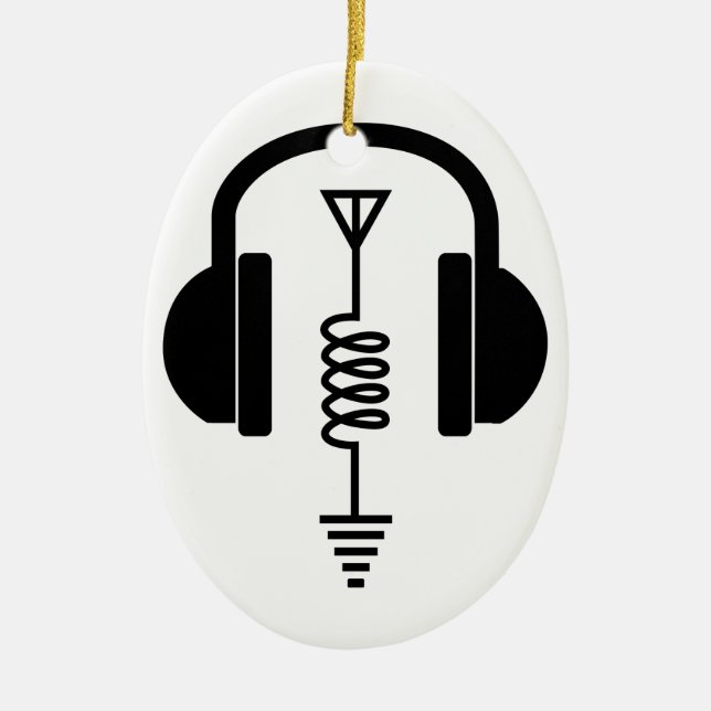 Ham Radio Operator Ceramic Ornament (Front)