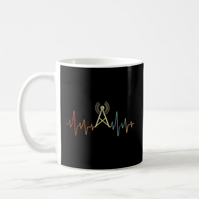 Ham Radio Operator Grandpa Dad Amateur Radio Coffee Mug (Left)