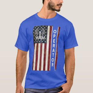 Ham Radio Operator Shirt 4th July American Flag
