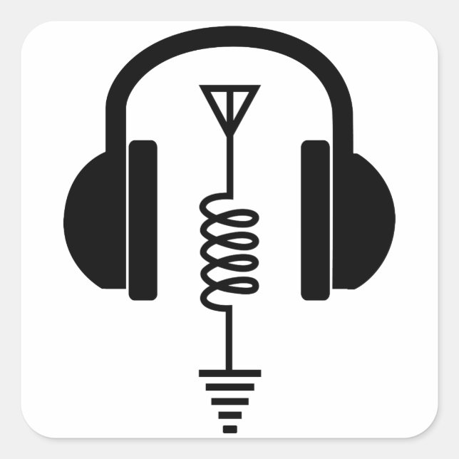 Ham Radio Operator Square Sticker (Front)