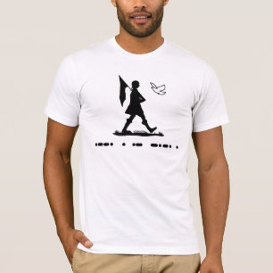 Ham Radio Patriotic Silhouette with Dove T-shirt