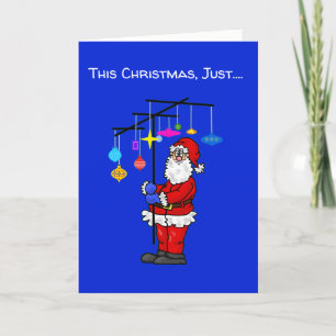 Ham Radio Santa And Antenna Christmas Card