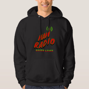 Ham Radio Saves Lives Amateur Radio DX Contest 73  Hoodie