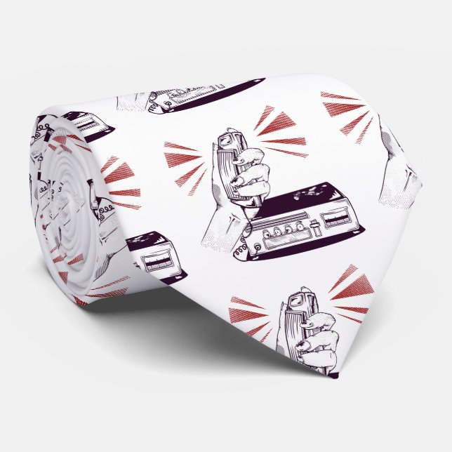 Ham Radio Woman Tie (Rolled)