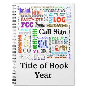 Ham Radio Word Collage Notebook Customise It!
