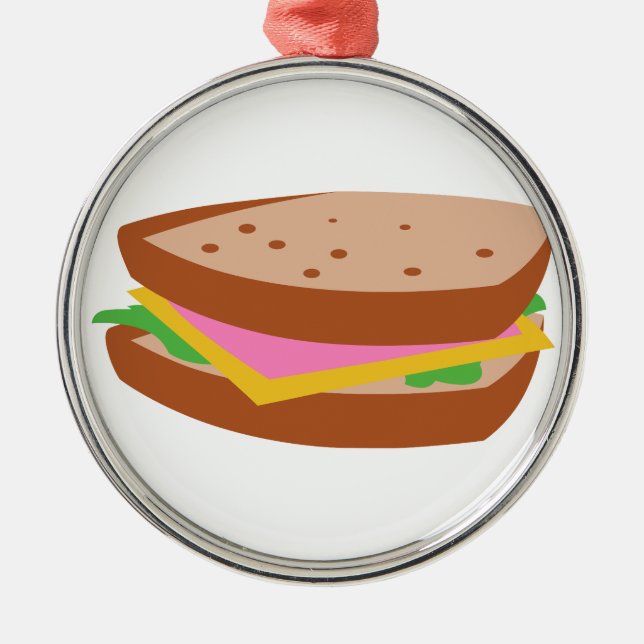 HAM SANDWICH METAL ORNAMENT (Front)