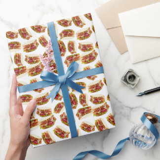 Ham sandwich pattern wrapping paper