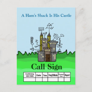 Ham Shack Castle Ham Radio QSL Card Customise It!