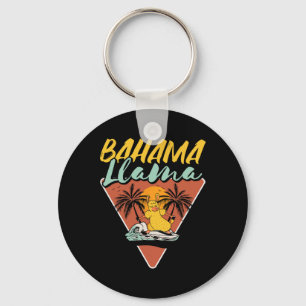 Hama Llama Funny Llama Surfer Surfing Surfboard Key Ring