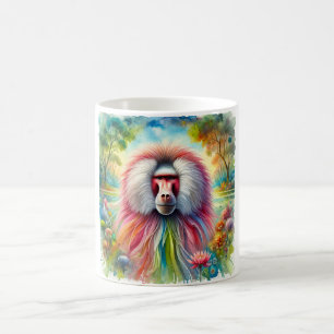 Hamadrayas Baboon 041024AREF126 - Watercolor Coffee Mug