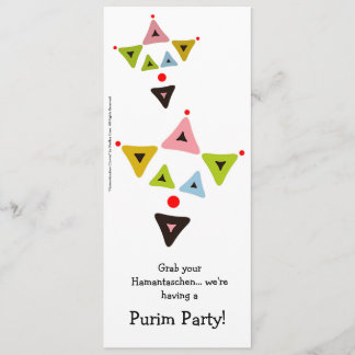 Hamantaschen Clowns Purim Party Invitation