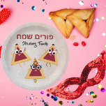 Hamantaschen Hamentash Hebrew Happy Purim  Paper Plate<br><div class="desc">Hamantaschen Hamentash Hebrew Happy Purim Paper Plates</div>